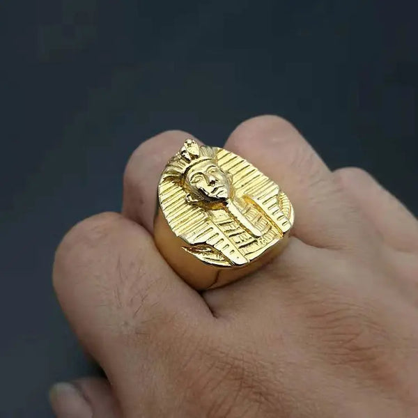 Gold Color Egyptian Pharaoh Ring