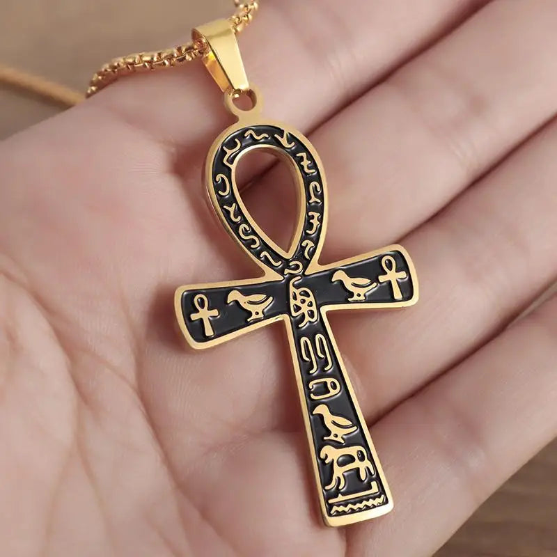 Stainless Steel Ankh Necklace Amulet