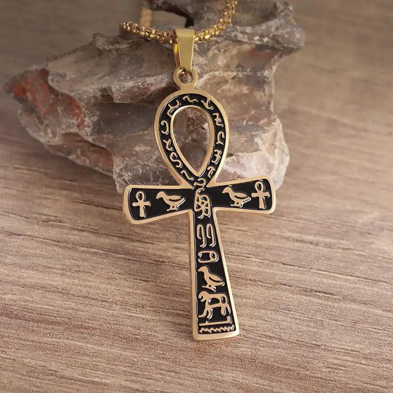 Stainless Steel Ankh Necklace Amulet