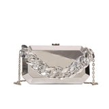 Gold/Silver Metal Box Bag