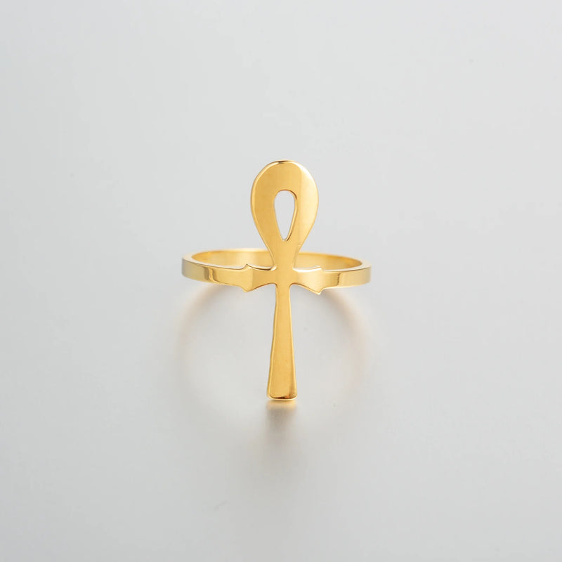 HOUWU Egyptian Ankh Finger Ring