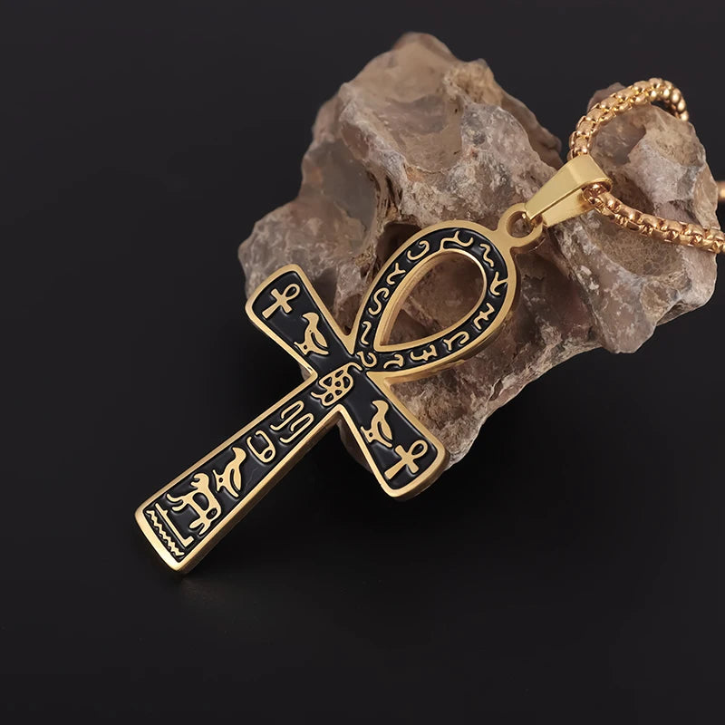 Stainless Steel Ankh Necklace Amulet