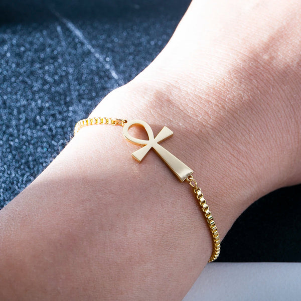 Stainless Steel Ankh Cross Bracelets